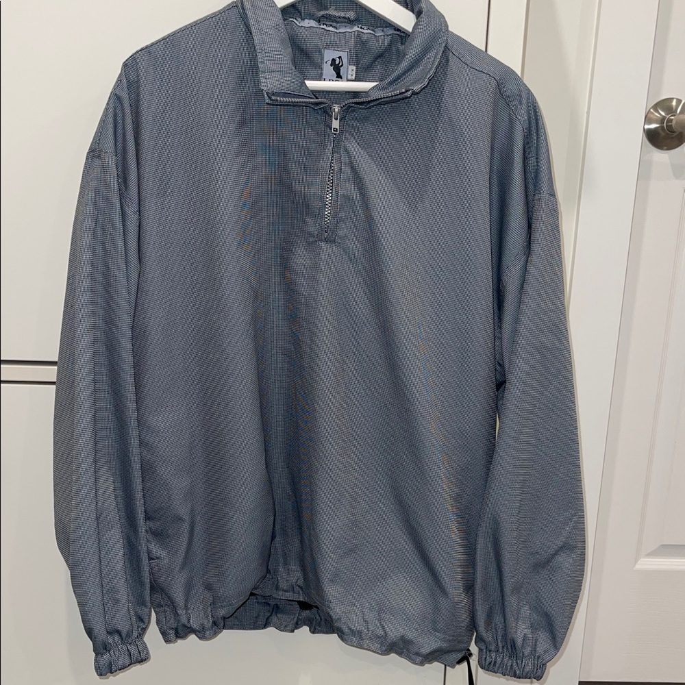 Lightweight Gray Half-Zip Shirt Jacket by LPGA
